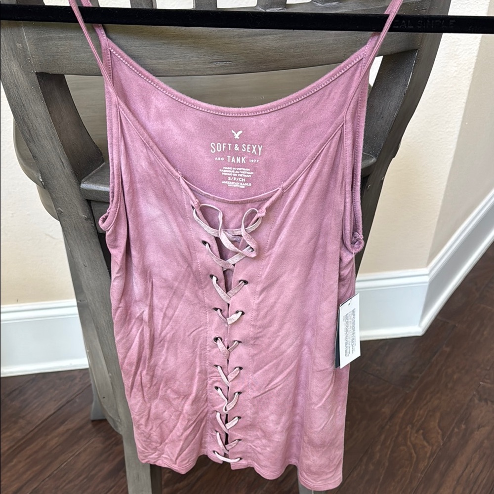 American Eagle Soft & Sexy Pink Tank Top